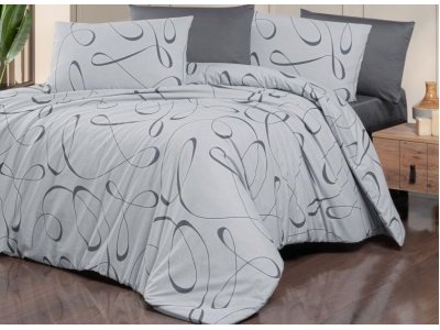 Постельное белье First Choice - Alfeo Anthracite (Turkey), евро комплект